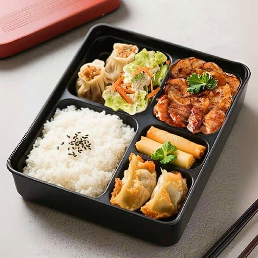 Chicken and Shrimp Bento.