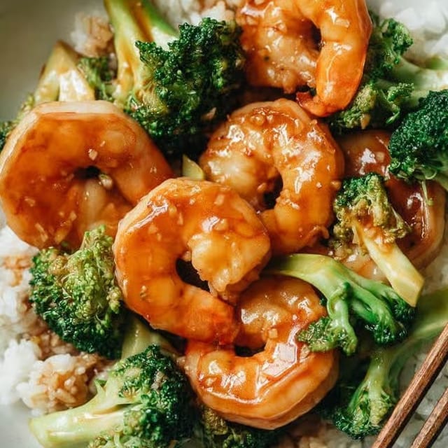 Shrimp with Broccoli.
